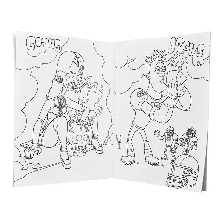 Wood Rocket Who Smokes Adult Coloring Book - 8.5"x11" - Headshop.com
