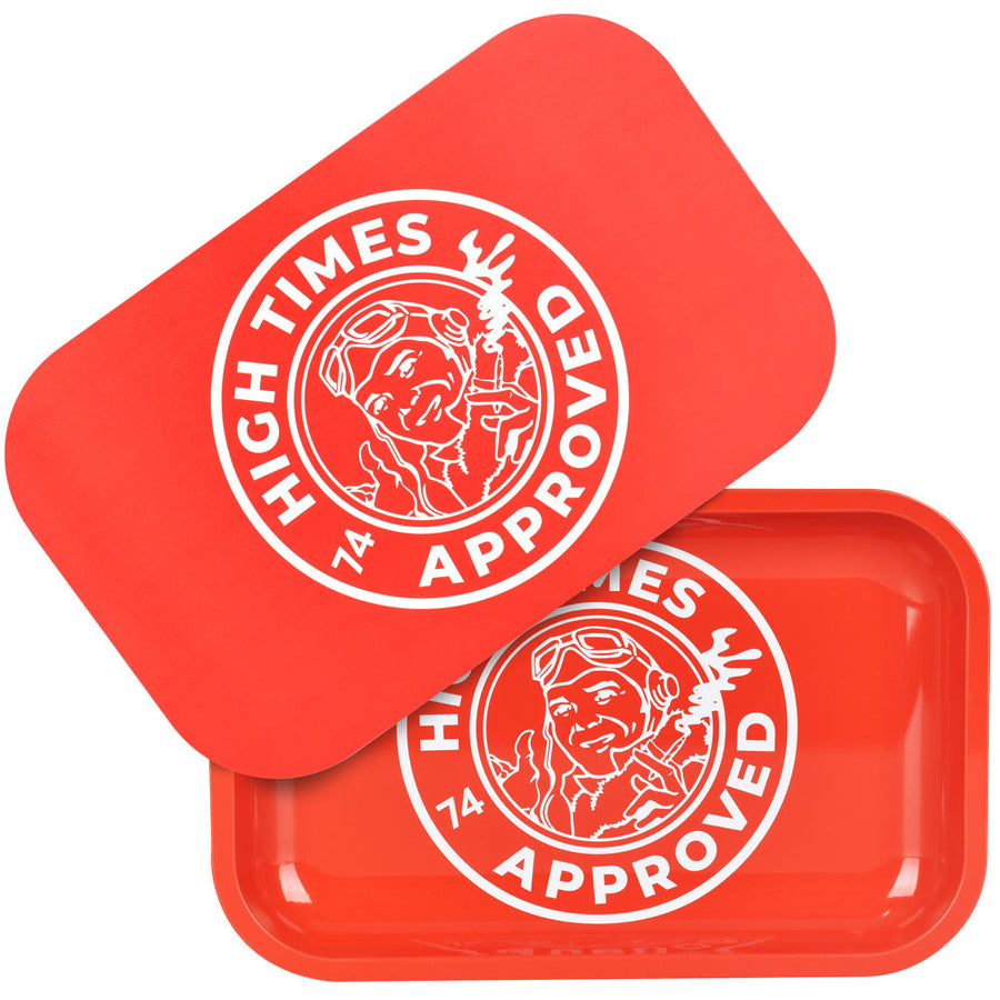 High Times Rolling Tray w/ Lid - 11"x7" / High Times Approved - Headshop.com