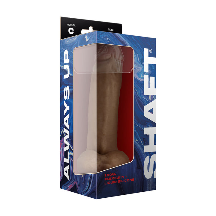Shaft Model C: 9.5 in. Dual Density Silicone Dildo with Balls Oak - Headshop.com
