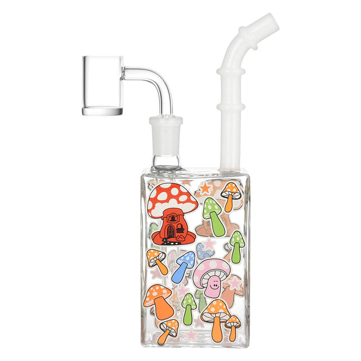 Glow Mushroom Juice Box Dab Rig - 7.5"/14mm F - Headshop.com