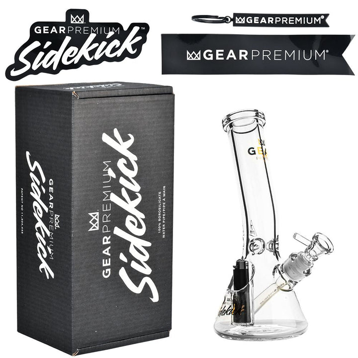 Gear Premium Sidekick Laid Back Glass Beaker Water Pipe | 12" - Headshop.com