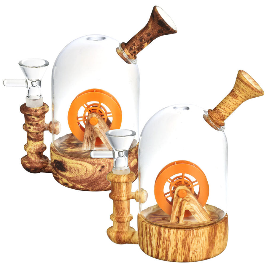 Waterwheel Bell Jar Water Pipe - 6"/14mm F/Designs Vary - Headshop.com