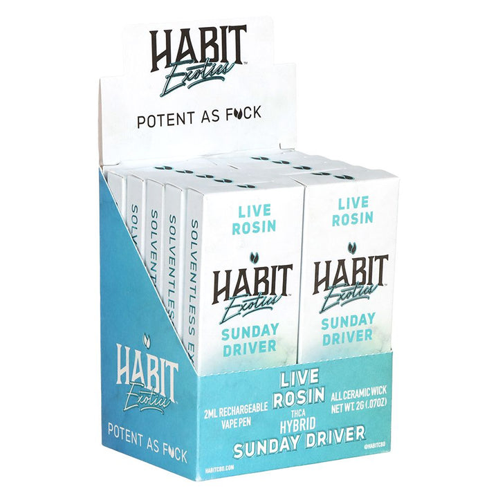 Habit Exotics THCA Live Rosin Disposable | 2g | 10ct Display