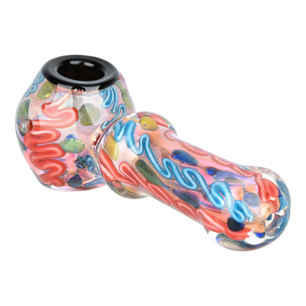 Lustrous Fumed Glass Spoon Pipe - 4.25" / Colors Vary - Headshop.com