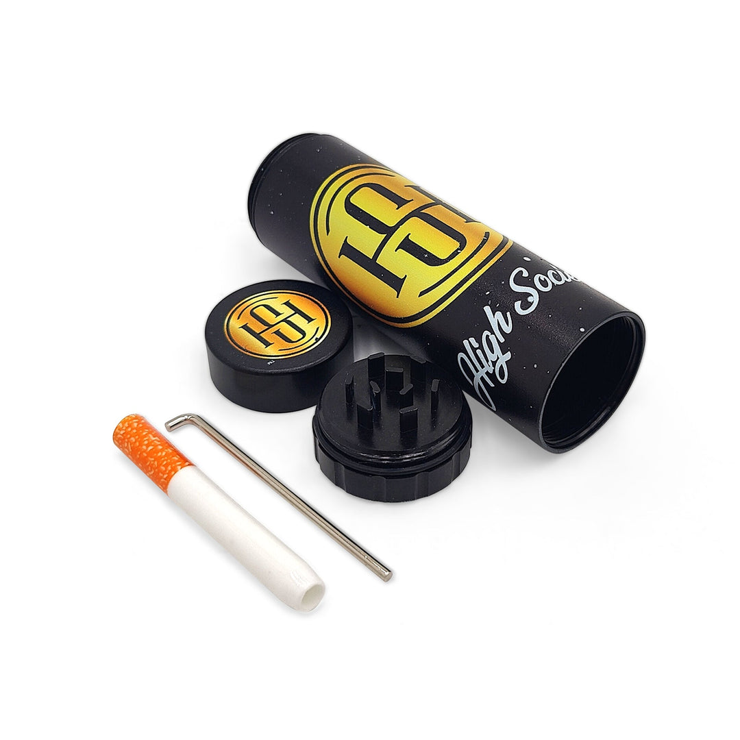 High Society | Dugout w/ Mini Grinder Black - Headshop.com