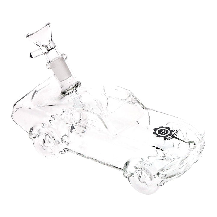 2CT BUNDLE - SeshGear Clear Car Glass Water Pipe - 6.75" / 14mm F