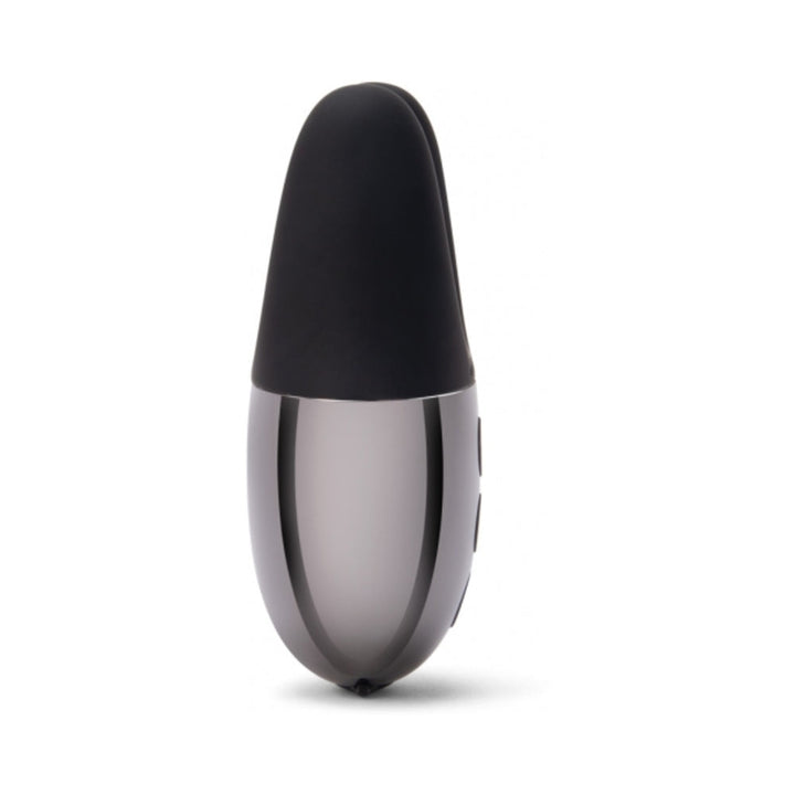 Le Wand Chrome Double Vibe Rechargeable Silicone Mini Vibrator Black - Headshop.com
