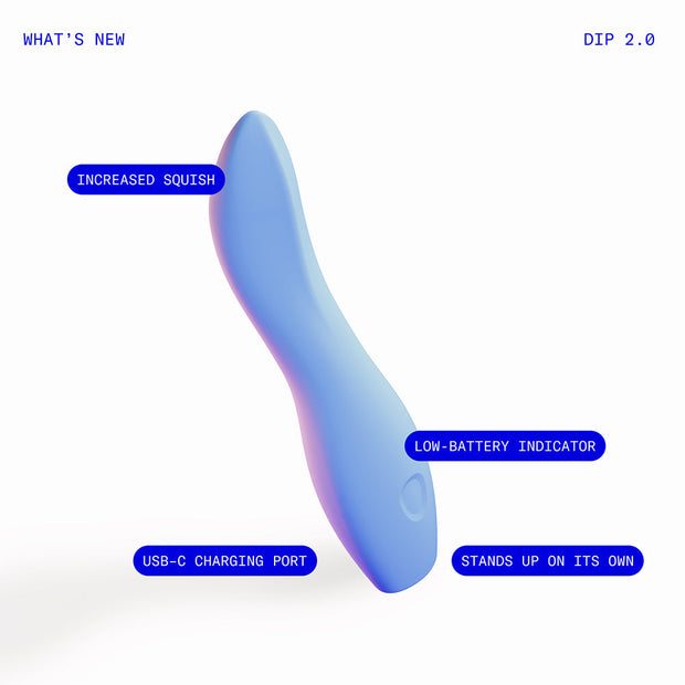 Dame Dip 2.0 Classic Vibrator Periwinkle - Headshop.com