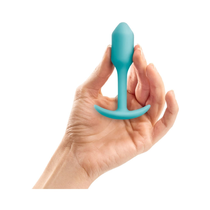 b-Vibe Snug Plug 1 Weighted Silicone Anal Plug Mint - Headshop.com
