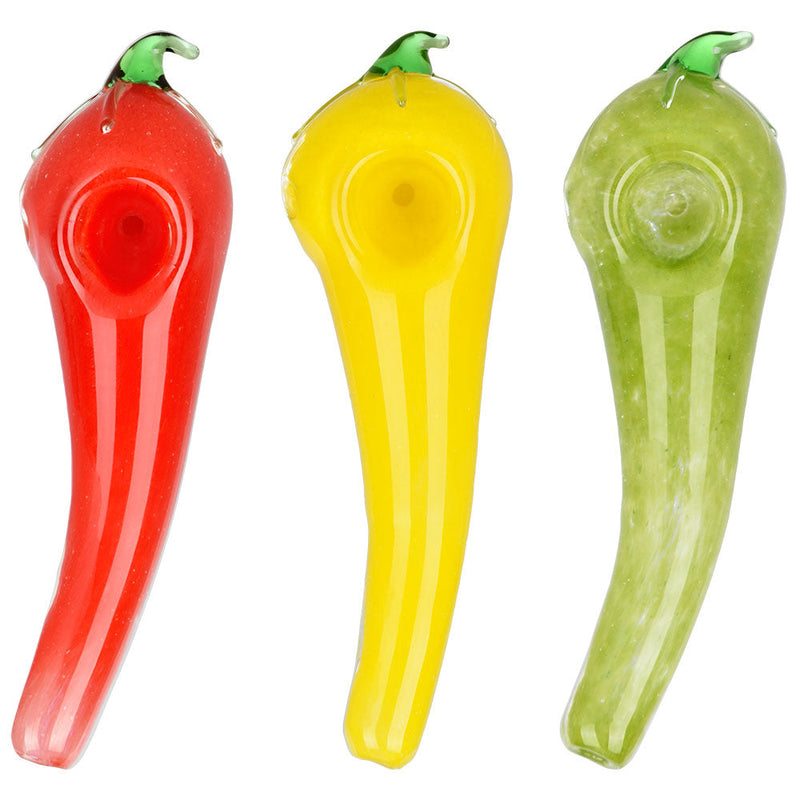 Spice Of Life Chili Pepper Glass Pipe - 4.75" / Colors Vary - Headshop.com