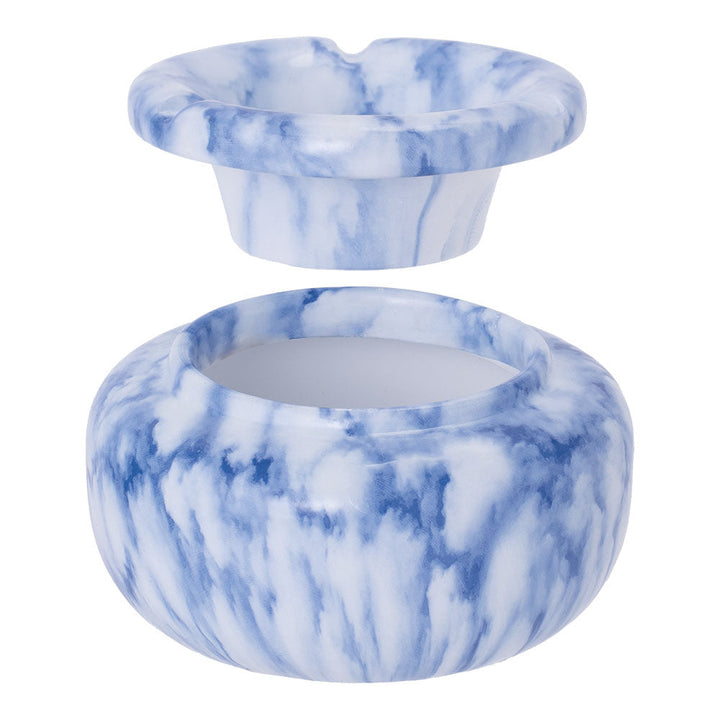 Fujima Moroccan Ceramic Ashtray - Marble Blue / 5" - Headshop.com