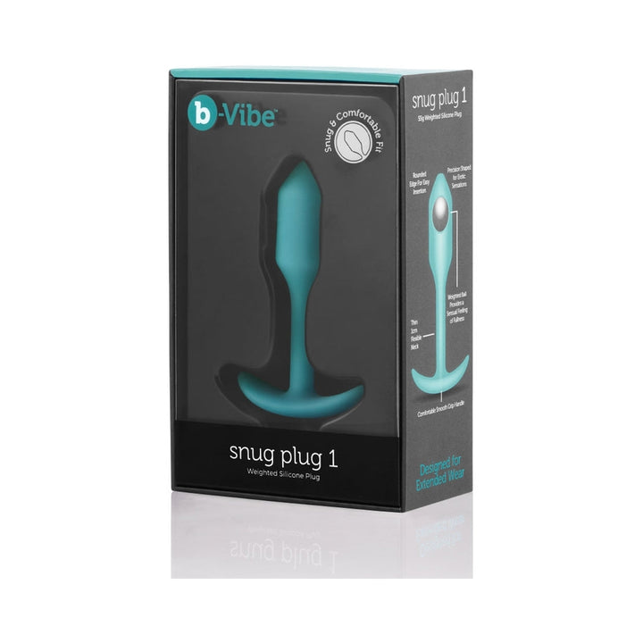 b-Vibe Snug Plug 1 Weighted Silicone Anal Plug Mint - Headshop.com