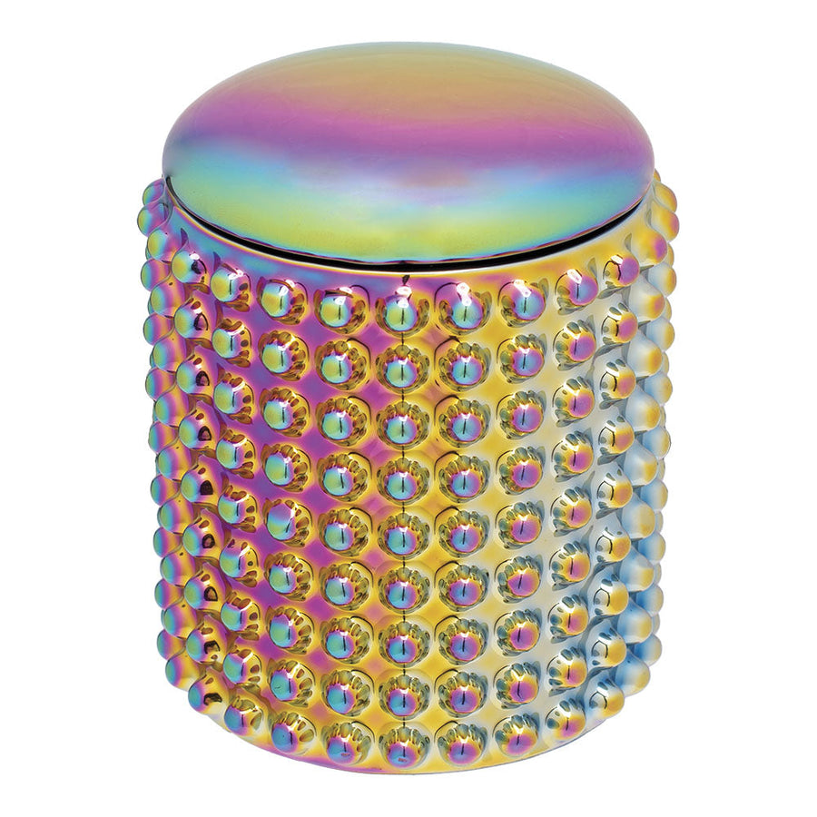 Fujima Spectrum Dotted Ceramic Stash Jar - 4" - Headshop.com