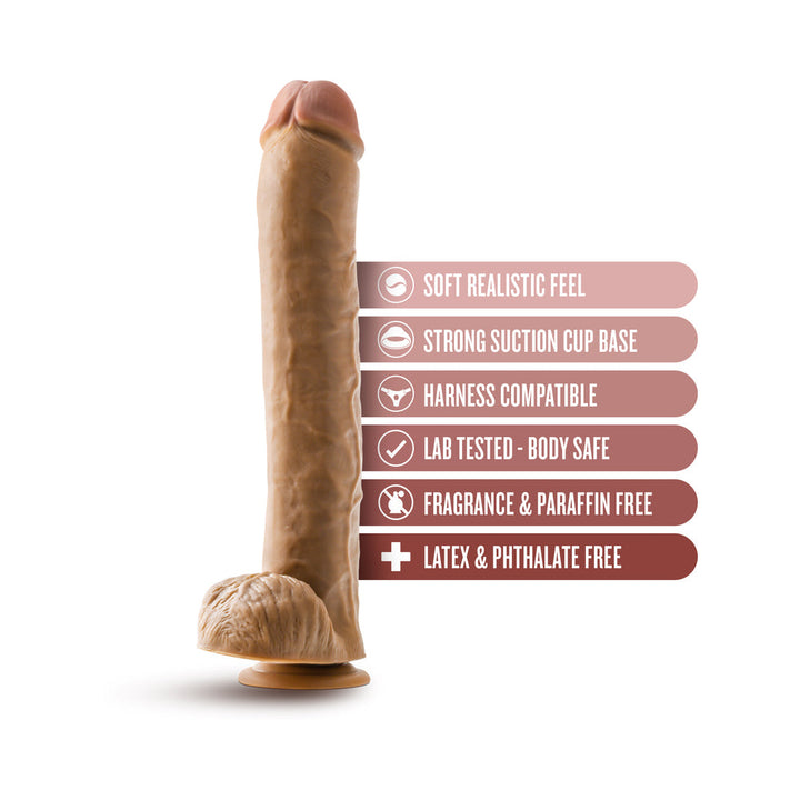 Dr. Skin Dr. Michael 14 in. Dildo with Balls Tan - Headshop.com