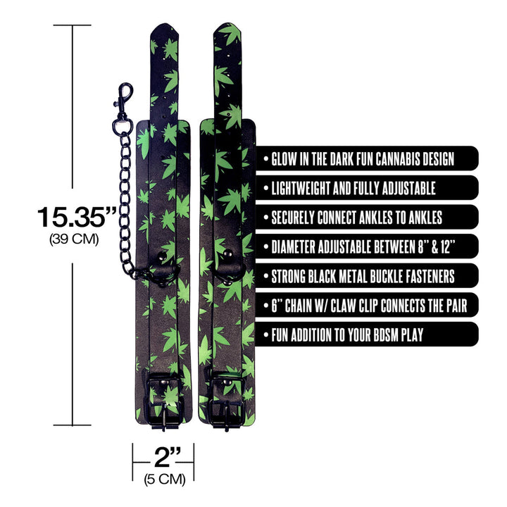Stoner Vibes Chronic Collection Glow in the Dark Ankle Cuffs - Headshop.com