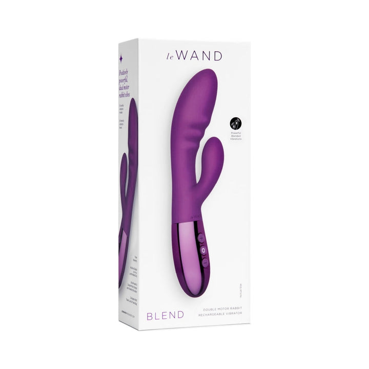 Le Wand Blend Rechargeable Double-Motor Silicone Rabbit Vibrator Dark Cherry - Headshop.com
