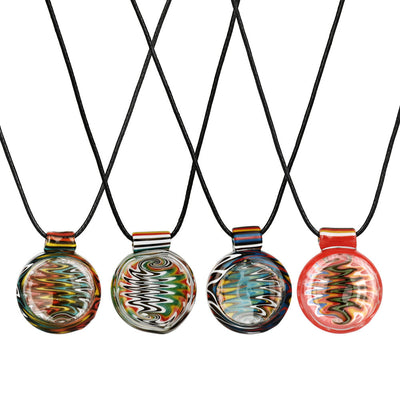 Waking Dream Wig Wag Glass Pendant Necklace - 16" / Styles Vary - Headshop.com