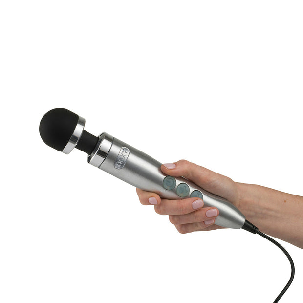 Doxy Die Cast 3 Compact Wand Vibrator Brushed Metal - Headshop.com