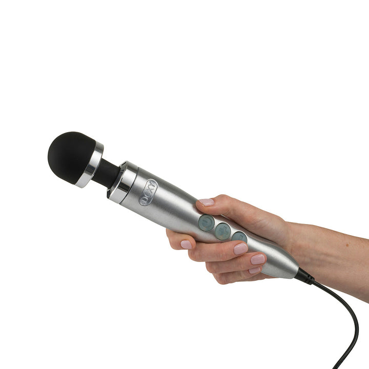 Doxy Die Cast 3 Compact Wand Vibrator Brushed Metal - Headshop.com