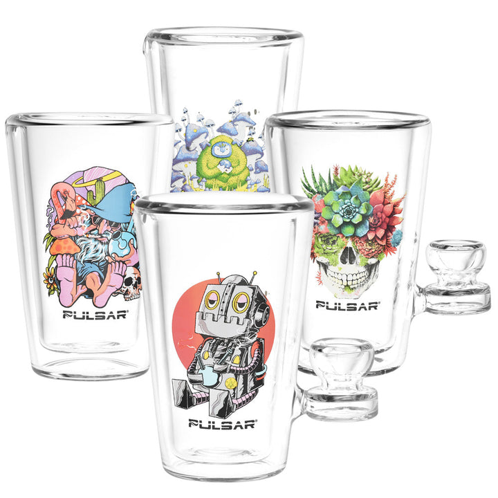 Pulsar Design Series x Drinkable Series Glass Tumbler Pipe | 250mL | 5" - Headshop.com