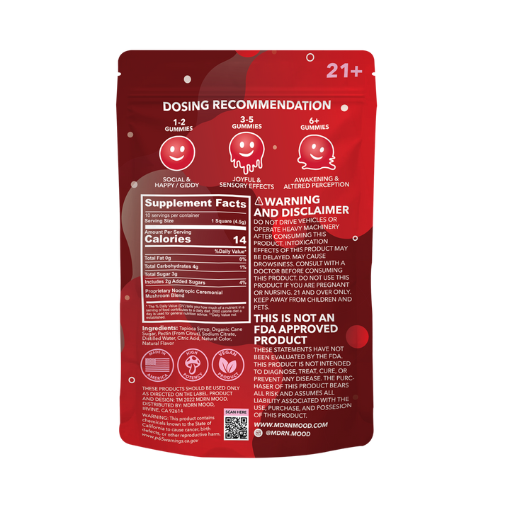 MDRN MOOD Magic Mushroom Gummies - Strawberry - Headshop.com