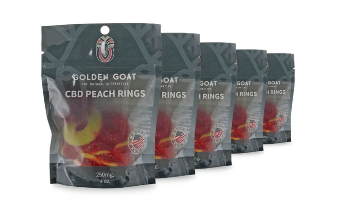Potent CBD Infused 250MG Gummy Packs Bundles from Golden Goat - Headshop.com