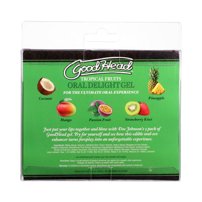 GoodHead Oral Delight Gel Tropical Fruits 5 Pack 1 oz. - Headshop.com