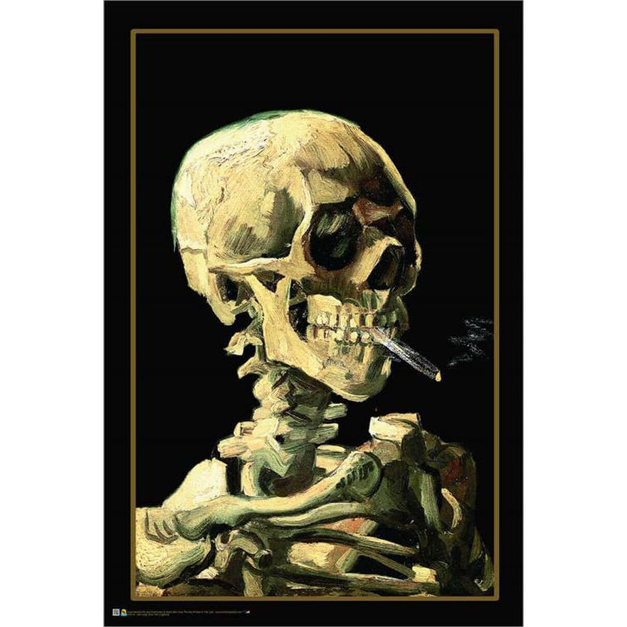 Smoking Skull By Vincent Van Gogh Poster - 24"x33" - Headshop.com
