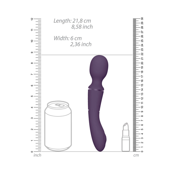 VIVE NAMI Dual-Ended Pulse Wave & Vibrating Wand With Interchangeable Sleeves Purple - Headshop.com