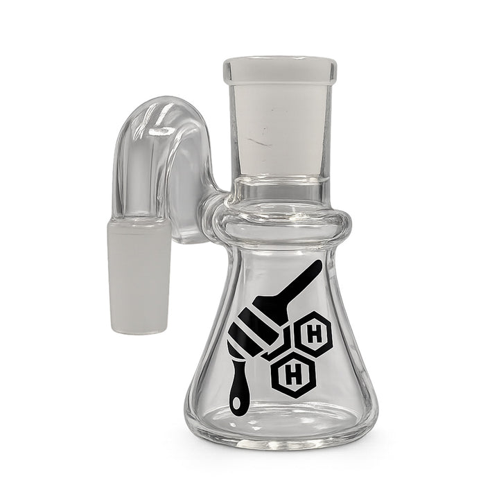HONEYBEE HERB BEAKER BASE GLASS SWAN ARM MINI DRY ASH CATCHER