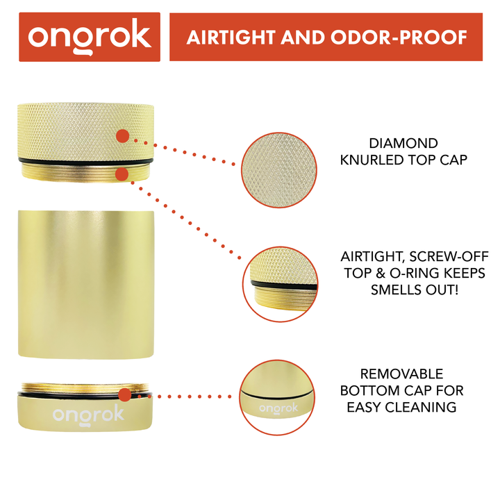 Ongrok Aluminum Metal Storage Jar - Headshop.com