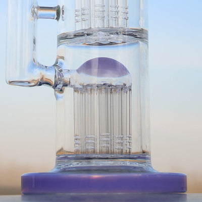 10.6" Glass Straight Water Pipe w/ Dual Arm Percolators - Headshop.com