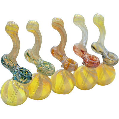 LA Pipes "Rake Bubb" Fumed Sherlock Bubbler Pipe (Various Colors) - Headshop.com