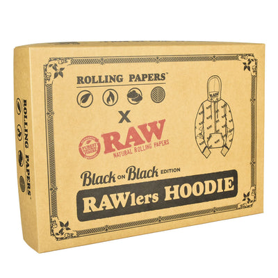 RAW Rawlers Hoodie w/ Stash Pockets and Tray - Black - Headshop.com