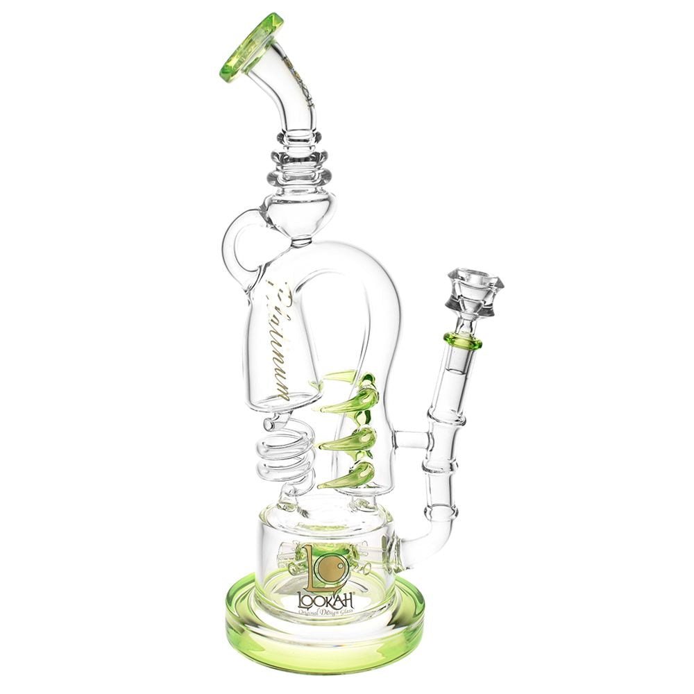 Lookah Glass Spiral Recycler Water Pipe | 14.75" | 14mm F - Headshop.com