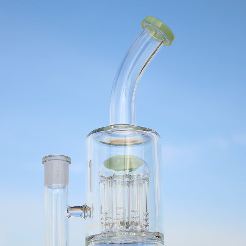 10.6" Glass Straight Water Pipe w/ Dual Arm Percolators - Headshop.com