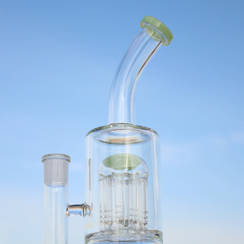10.6" Glass Straight Water Pipe w/ Dual Arm Percolators - Headshop.com