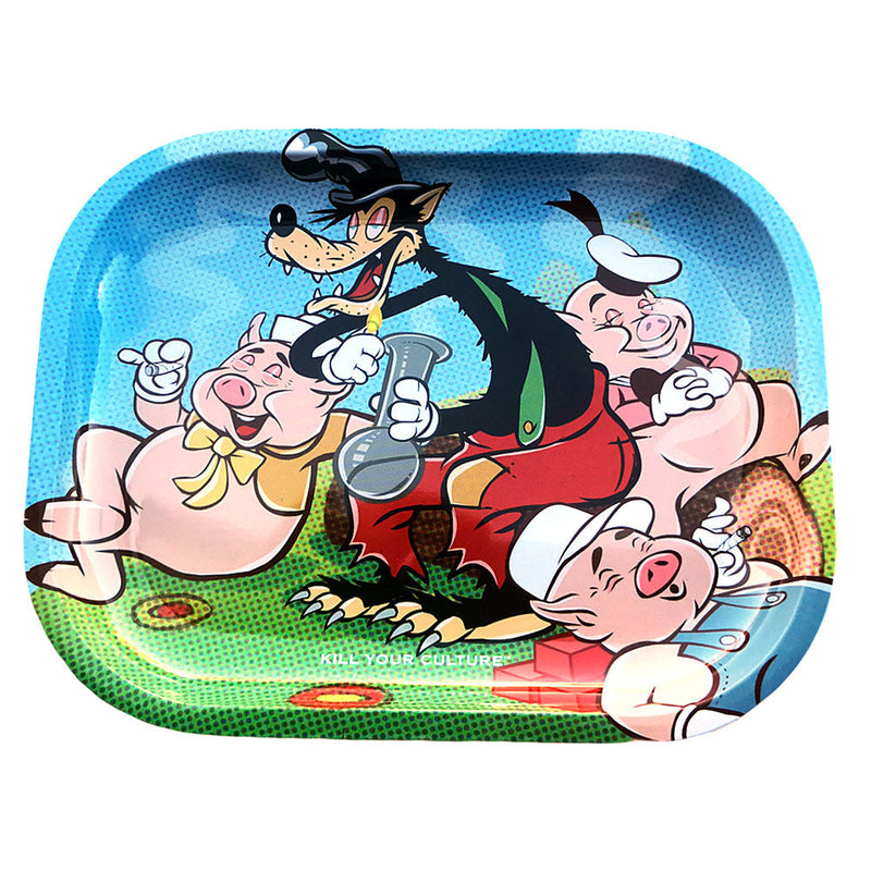 Kill Your Culture Rolling Tray | 3 Little 420 Pigs - Headshop.com