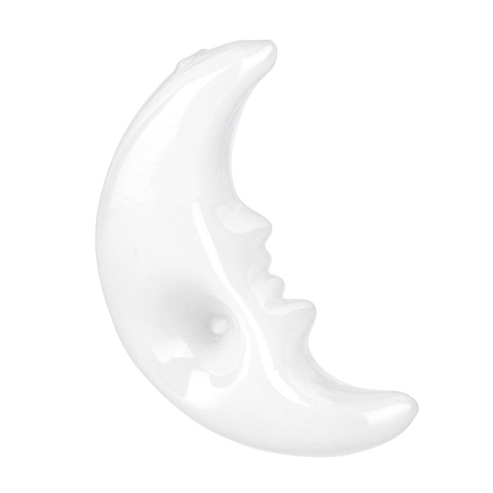 Crescent Moon Glass Hand Pipe - 4" - Headshop.com