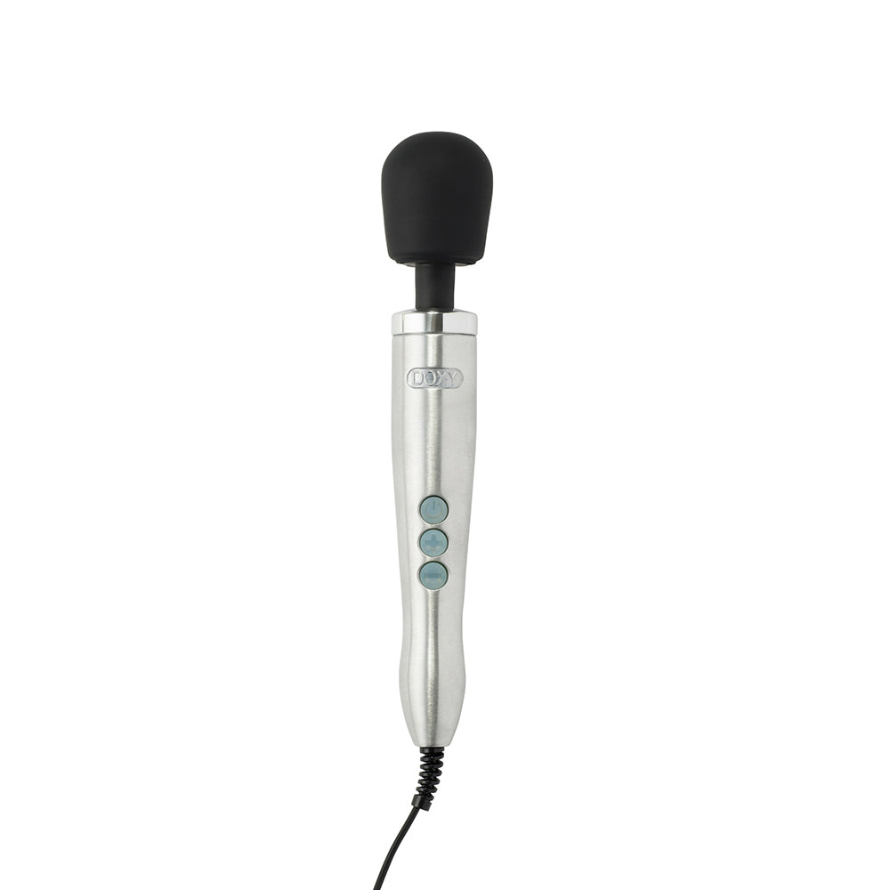 Doxy Die Cast Wand Vibrator Brushed Metal - Headshop.com