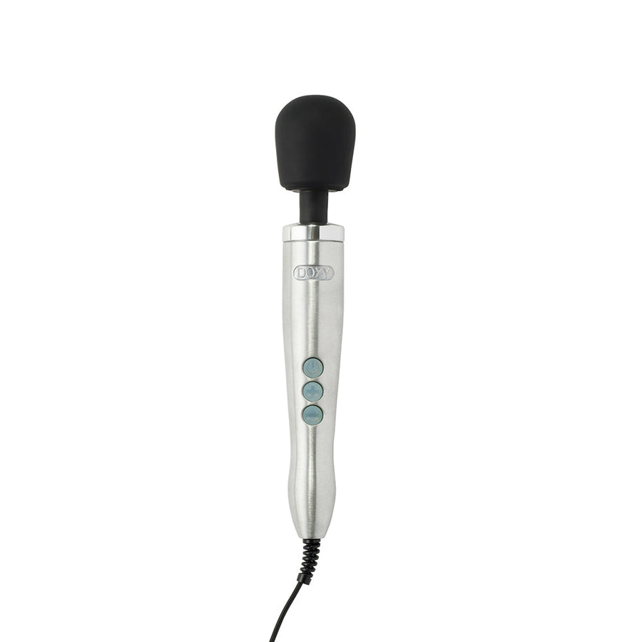 Doxy Die Cast Wand Vibrator Brushed Metal - Headshop.com