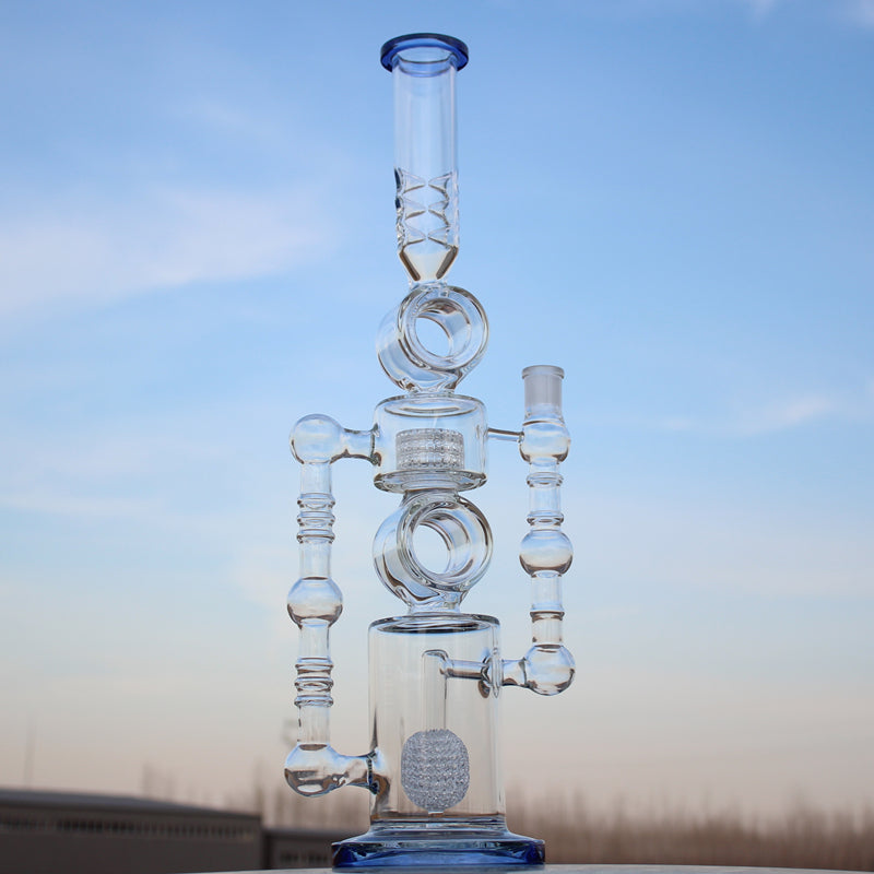 Massive Approx. 22 Inch Dual Perc Recycler Style Water Pipe - Headshop.com