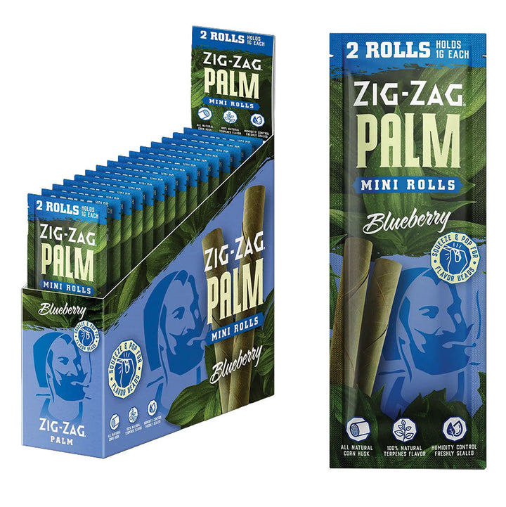 Zig Zag Mini Palm Rolls | 2pk | 15pc Display - Headshop.com