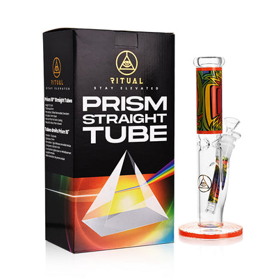 Ritual Smoke - Prism 10" Glass Straight Tube - Tangerine - Headshop.com