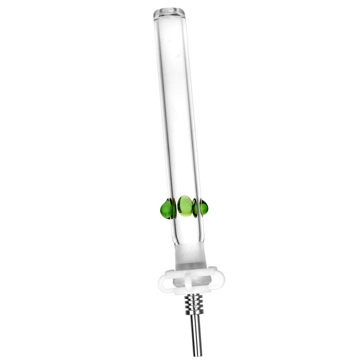 Glass Honey Straw w/ Titanium Tip - 6" - Headshop.com