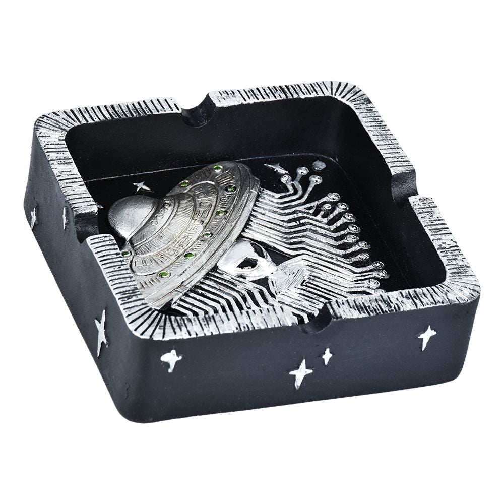 Alien Ship Circuit Polyresin Ashtray - 4.5" - Headshop.com