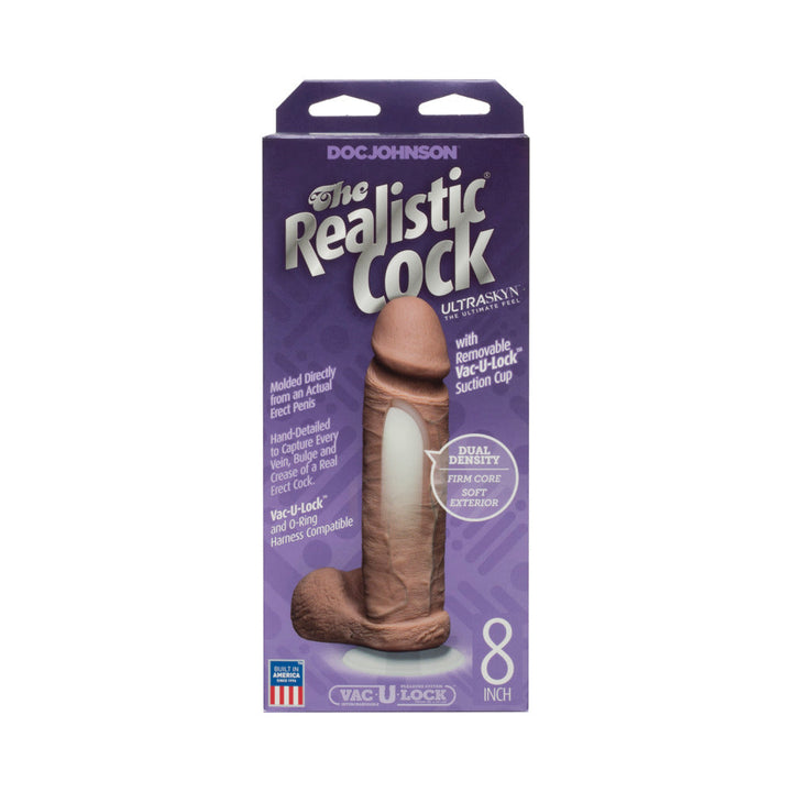 The Realistic Cock - UR3 - 8 Inch Brown - Headshop.com