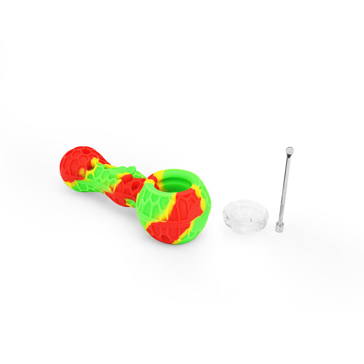 Ritual - 4'' Silicone Spoon Pipe - Rasta - Headshop.com