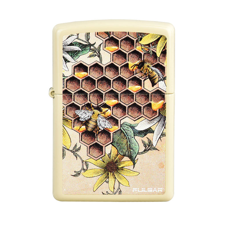 Zippo Lighter - Pulsar Busy Bees - Flat Sand - Headshop.com