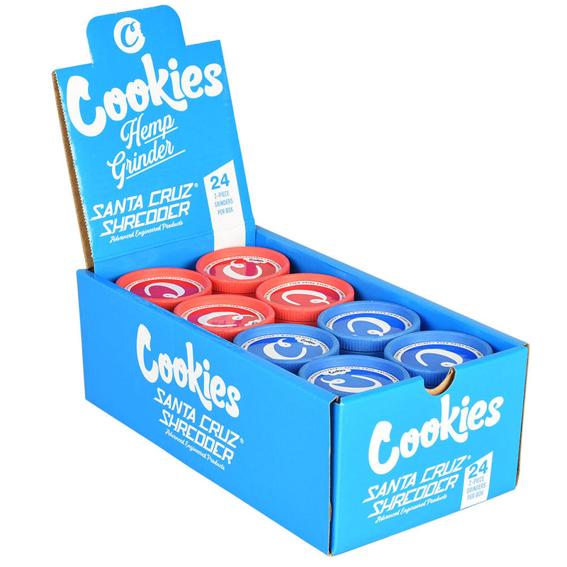 Cookies x SCS Hemp Grinder Display - Assorted Colors - Headshop.com